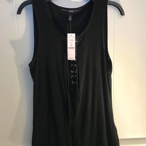 WHBM top with lace front . Never worn . Sexy !